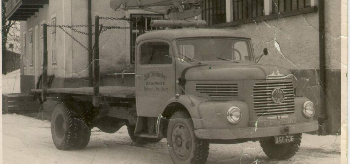 Der erste LKW von Feldbacher Holz.